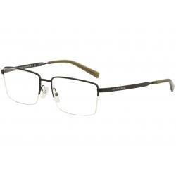 Armani Exchange Men's Eyeglasses AX1027 AX/1027 Half Rim Optical Frame - Matte Black   6063 - Lens 54 Bridge 17 Temple 140mm