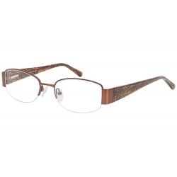 Bocci Women's Eyeglasses 356 Half Rim Optical Frame - Brown   02 - Lens 51 Bridge 18 Temple 140mm