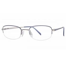 Aristar By Charmant Women's Eyeglasses AR16301 AR/16301 Half Rim Optical Frame - Blue - Lens 48 Bridge 19 Temple 135mm