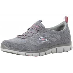 Skechers Women's Gratis Sleek & Chic Memory Foam Sneakers Shoes - Grey - 7.5 B(M) US