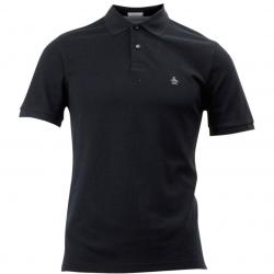 Original Penguin Men's Daddy O Classic Fit Cotton Short Sleeve Polo Shirt - Black - Small