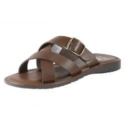 GBX Men's Siano Slides Sandals Shoes - Dark Brown - 10 D(M) US