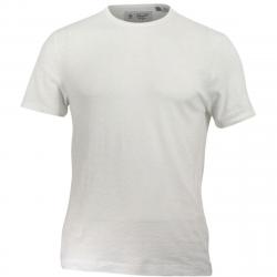 Original Penguin Men's Short Sleeve Crew Neck Slub Logo Cotton T Shirt - White - Large