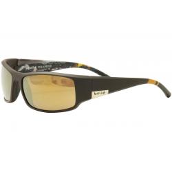 Bolle Men's King 12120 Wrap Polarized Sunglasses - Brown - Medium/Large Fit