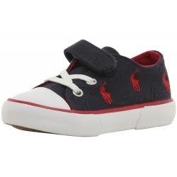 Polo Ralph Lauren Toddler Boy's Kody Sneakers Shoes - Navy/Red Canvas - 4 M US Toddler