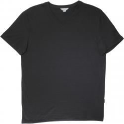 Calvin Klein's Men's Slim Fit Cotton V Neck Short Sleeve T Shirt - Black - Medium