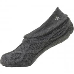 Ralph Lauren Women's Winter Cable Knit Bootie Slipper Socks - Charcoal - 9 11 Fits Shoe 4 10.5