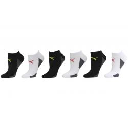 Puma Women's 6 Pack Low Cut Pumalite Athletic Socks - White/Bright - 9 11 Fits Shoe 5 9.5