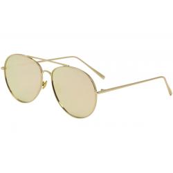Yaaas! 6669 Fashion Pilot Sunglasses - Gold/Pink Flash   B - Lens 58 Bridge 17 Temple 147mm