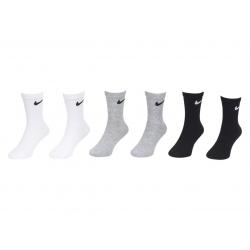 Nike Little Boy's 6 Pairs Young Athletes Lightweight Crew Socks - Dark Grey Heather - 6 7 Fits 13C 3Y
