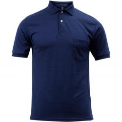 Hanes Men's Classic Fit Short Sleeve ECosmart Jersey Polo Shirt - Navy - Small