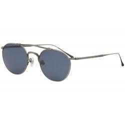Matsuda Men's M3046 M/3046 Fashion Pilot Sunglasses - Antique Silver/Blue   AS - Lens 52 Bridge 22 Temple 145mm