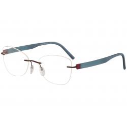 Silhouette Eyeglasses Inspire Chassis 5506 Rimless Optical Frame - Royal Red/Turquoise   3040 - Bridge 17 Temple 135mm