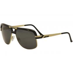 Cazal Legends Men's 986 Retro Aviator Fashion Sunglasses - Black Gold/Smoke Grey   001 - Lens 63 Bridge 15 Temple 140mm