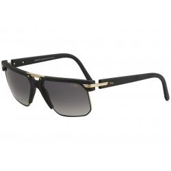 Cazal Men's 9072 Fashion Square Sunglasses - Matte Black Gold/Grey Gradient   002 - Lens 61 Bridge 17 Temple 140mm