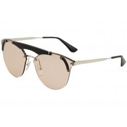 Prada Women's SPR53U SPR/53U Fashion Pilot Sunglasses - Silver Black/Light Pink   1AB4Q0 - Lens 42 Bridge 142 Temple 140mm