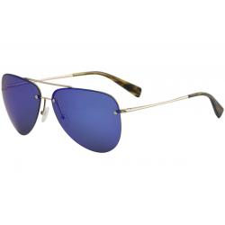 Kaenon Mather 312 Polarized Aviator Fashion Sunglasses - Blue Gold Tortoise/Pacific Blue Pol Mirror   B12 - Lens 60 Bridge 12.5 Temple 132.5mm