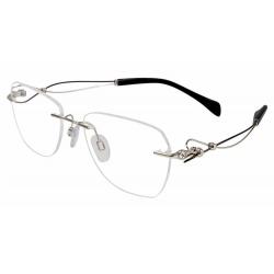 Line Art Women's Eyeglasses XL2096 XL/2096 Rimless Titanium Optical Frame - White   WP - Lens 51 Bridge 00 Temple 135mm