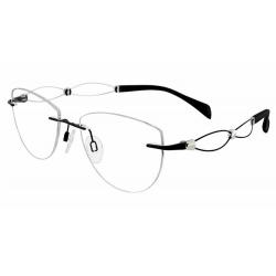 Charmant Line Art Women's Eyeglasses XL2105 XL/2105 Rimless Optical Frame - Black   BK - Lens 51 Bridge 17 Temple 135mm