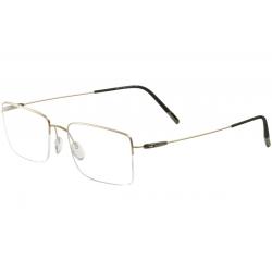 Silhouette Men's Eyeglasses Dynamics Colorwave Nylor 5497 Half Rim Optical Frame - Gold/Maroon   7630 - Lens 51 Bridge 19 Temple 140mm