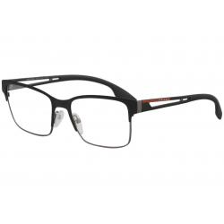 Prada Linea Rossa Men's Eyeglasses VPS55I VPS/55I Full Rim Optical Frame - Black Rubber/Gunmetal   6BJ/1O1 - Lens 55 Bridge 18 B 39.8 ED 60.3 Temple 145mm