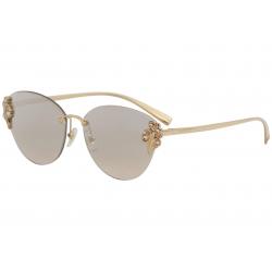 Versace Women's VE2196B VE/2196/B Fashion Cat Eye Sunglasses - Rose Gold/Brown Gradient Silver Mirror   1412/8Z - Lens 58 Bridge 15 B 47.8 ED 64.3 Temple 140mm