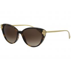 Versace Women's VE4351B VE/4351/B Fashion Cat Eye Sunglasses - Havana Gold/Brown Gradient   5267/13 - Lens 55 Bridge 16 Temple 140mm