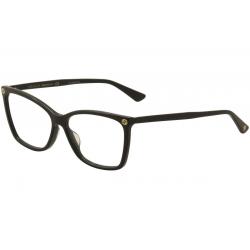 Gucci Women's Eyeglasses GG0025O GG/0025O Full Rim Optical Frame - Black - Lens 56 Bridge 14 Temple 140mm