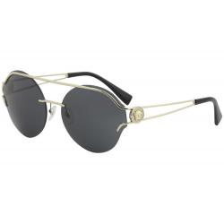 Versace Women's VE2184 VE/2184 Fashion Round Sunglasses - Gold - Lens 61 Bridge 17 B 55.5 ED 63.7 Temple 140mm