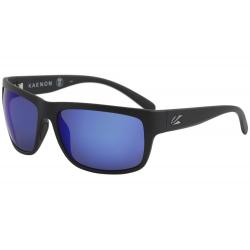 Kaenon Men's Redding Fashion Square Polarized Sunglasses - Matte Black Gunmetal/Pol Brown Blue Mirror   B12 - Lens 62 Bridge 17 B 43 Temple 125mm