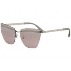Versace Women's VE2190 VE/2190 Fashion Cat Eye Sunglasses - Silver/Pink Silver Mirror   1000/7E - Lens 58 Bridge 14 B 49.5 ED 73.3 Temple 140mm