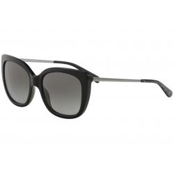 Coach Women's HC8246 HC/8246 Fashion Square Sunglasses - Solid Black/Grey Gradient   500211 - Lens 55 Bridge 18 B 46.7 ED 61.3 Temple 140mm
