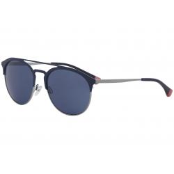 Emporio Armani Women's EA2052 EA/2052 Fashion Pilot Sunglasses - Matte Blue Gunmetal/Blue   3181/80 - Lens 56 Bridge 19 B 47.7 ED 59.8 Temple 140mm