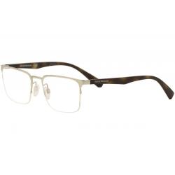 Emporio Armani Men's Eyeglasses EA1062 EA/1062 Half Rim Optical Frame - Matte Silver/Havana   3015 - Lens 55 Bridge 19 Temple 145mm