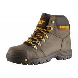 Caterpillar Men's Outline ST Slip Resistant Steel Toe Work Boots Shoes - Seal Brown - 13 D(M) US