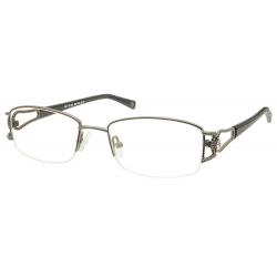 Tuscany Women's Eyeglasses 493 Half Rim Optical Frame - Gunmetal   05 - Lens 48 Bridge 18 Temple 140mm