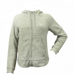 Adidas Women's S2S French Terry Long Sleeve Hoodie Jacket - Grey - Large