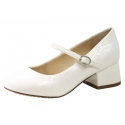 Vince Camuto Little/Big Girl's Brenna 2 Patent Mary Janes Shoes - White - 5 M US Big Kid
