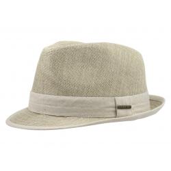 Stetson Men's Contrast Trim Fedora Hat - Tan - Large