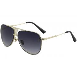 Yaaas! F97303 Fashion Pilot Sunglasses - Gold/Gray Gradient   B - Medium Fit