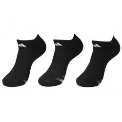 Adidas Men's 3 Pc Climalite No Show Compression Socks - Black//White/Light Onix/Granite - Fits 6 12