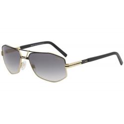Cazal Men's 9073 Retro Pilot Sunglasses - Matte Black Gold/Grey Gradient   002 -  Lens 61 Bridge 16 Temple 140mm