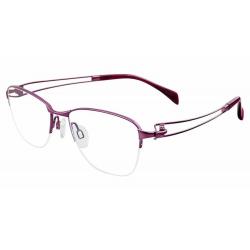 Charmant Line Art Women's Eyeglasses XL2118 XL/2118 Half Rim Optical Frame - Purple   PU - Lens 50 Bridge 17 Temple 135mm