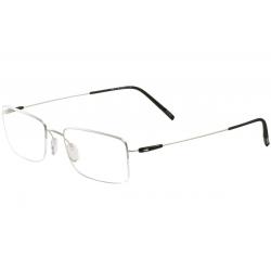 Silhouette Men's Eyeglasses Dynamics Colorwave Nylor 5496 Half Rim Optical Frame - Rhodium/Black   7100  - Lens 51 Bridge 19 Temple 140mm