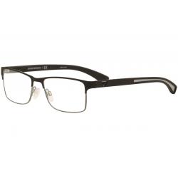 Emporio Armani Men's Eyeglasses EA1047 EA/1047 Full Rim Optical Frame - Black Rubber/Matte Gunmetal   3094 - Lens 55 Bridge 17 Temple 140mm