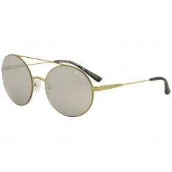 Michael Kors Women's Cabo MK1027 MK/1027 Fashion Round Sunglasses - Pale Gold/Grey Silver Mirror   11936G - Lens 55 Bridge 19 Temple 135mm