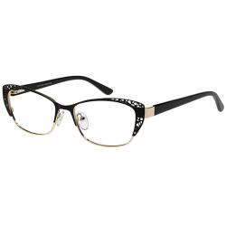 Bocci Women's Eyeglasses 395 Full Rim Optical Frame - Black   04 - Lens 52 Bridge 16 Temple 140mm