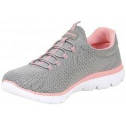 Skechers Women's Summits Memory Foam Sneakers Shoes - Gray/Pink - 6.5 B(M) US