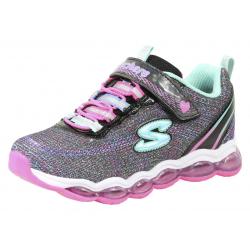 Skechers Little Girl's S Lights Glimmer Lights Light Up Sneakers Shoes - Black/Multi - 2 M US Little Kid