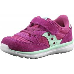 Saucony Toddler's Jazz Lite Sneakers Shoes - Pink/Turquoise Suede - 8 M US Toddler